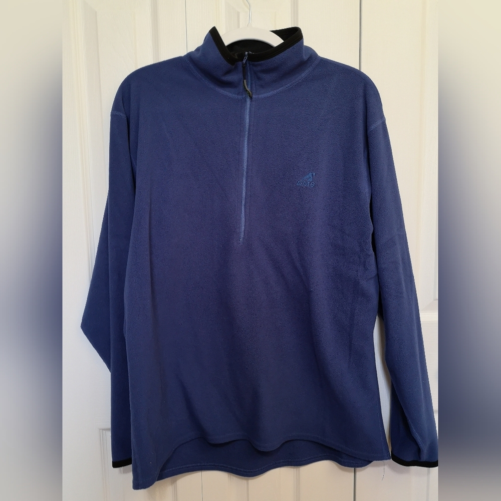 Eastern Mountain Sports Large  Blue Fleece Quarter-Zip Pullover